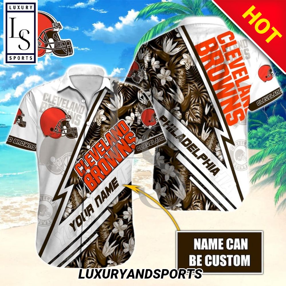 Cleveland Browns Aloha Custom Name Hawaiian Shirt