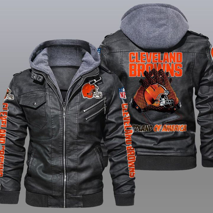Cleveland Browns Hardland Of America 2D Leather Jacket Gift For Men ...