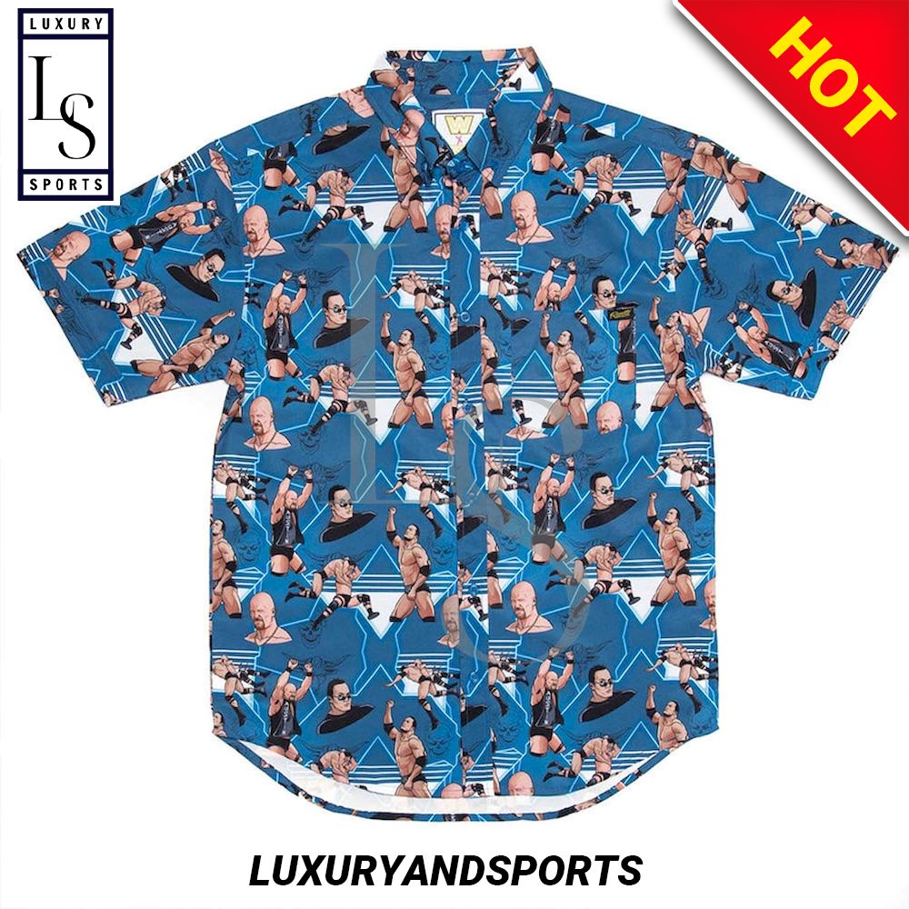 Clothing For Stone Cold Steve Austin & The Rock WrestleMania Hawaiian Shirt