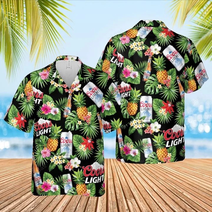 Coors Light Aloha Hawaii Style Summer Hawaiian Shirt - HomeFavo