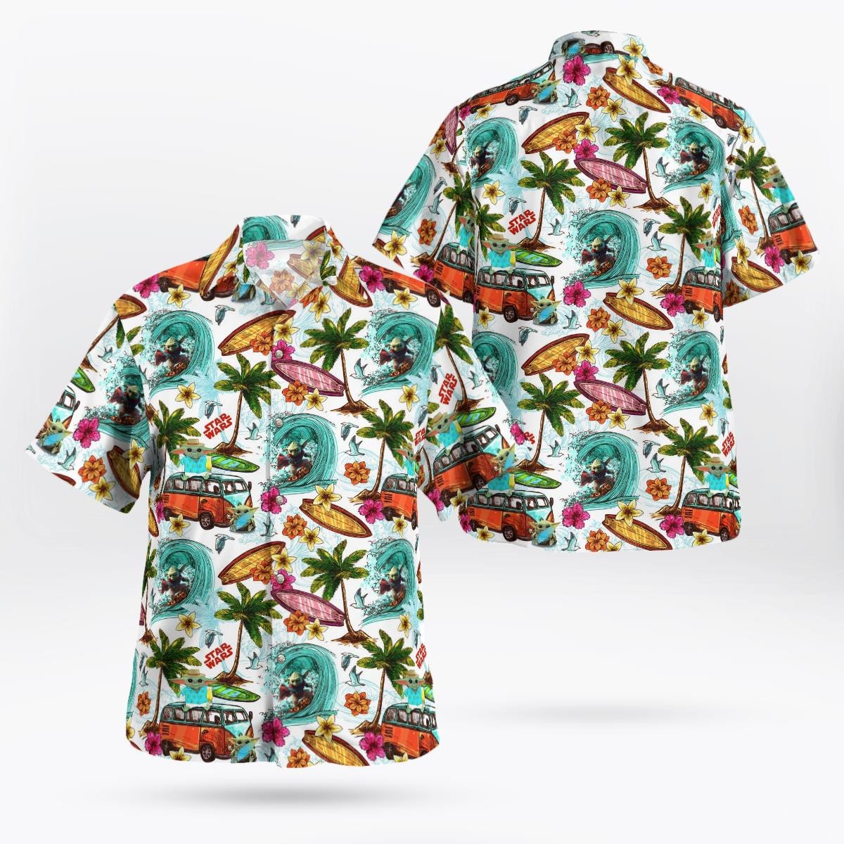 Cute Star Wars Hawaiian Shirt Aloha Shirt For Men Women Kid - HomeFavo