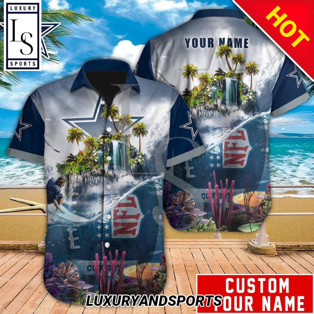 Dallas Cowboys Island Personalized Hawaiian Shirt