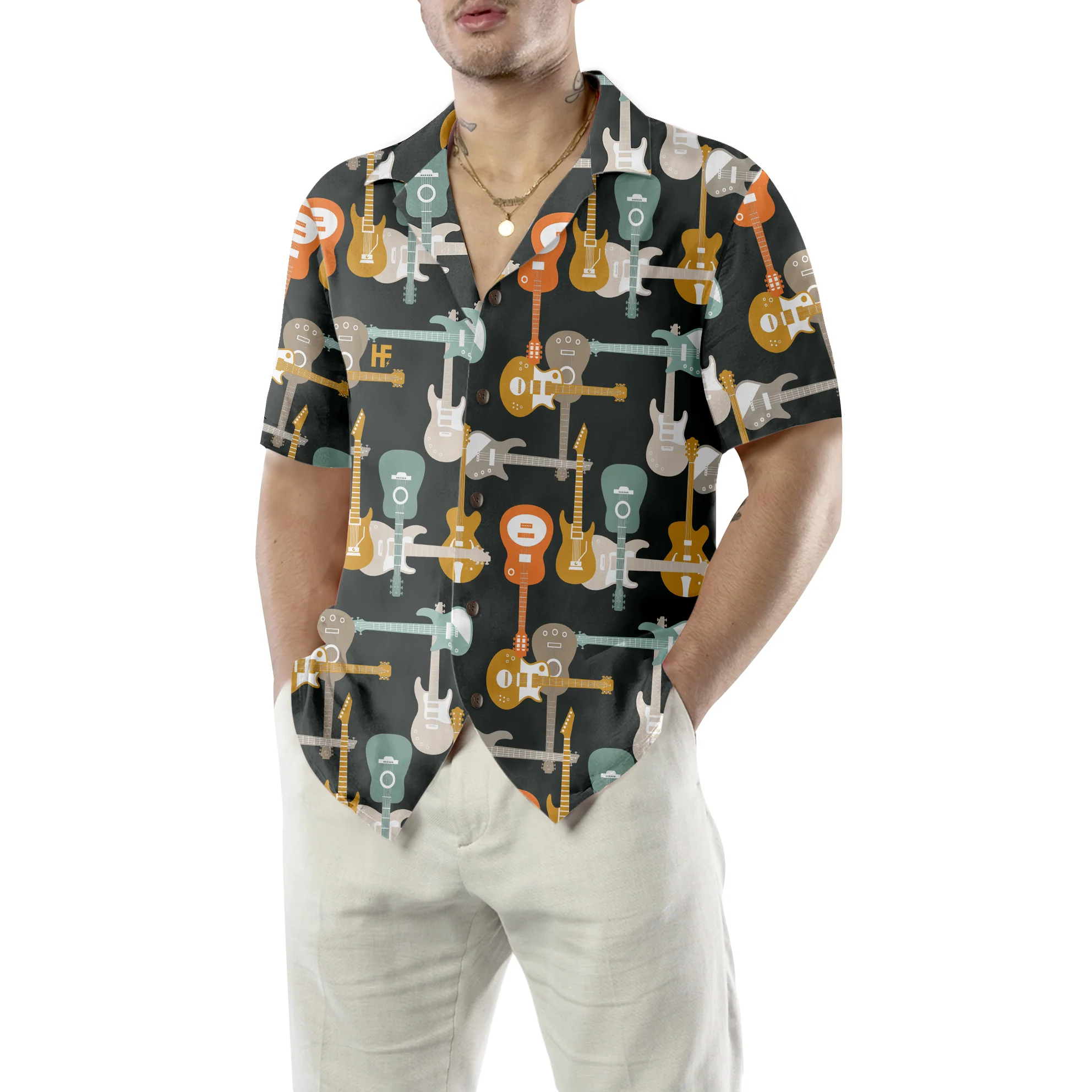 Electric Guitars Hawaiian Shirt Aloha Shirt For Men and Women - HomeFavo