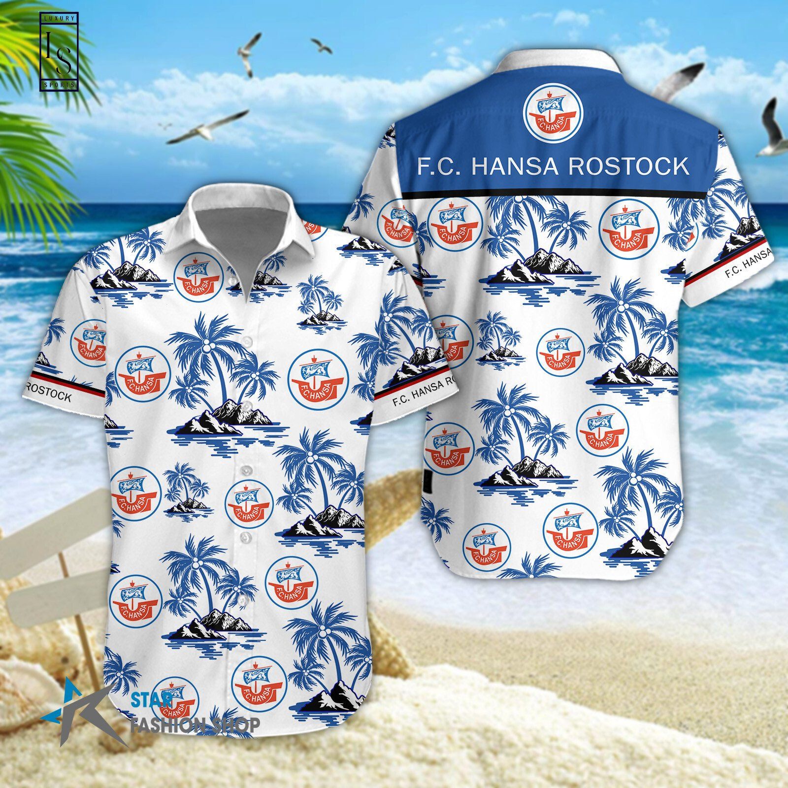 FC Hansa Rostock Hawaiian Shirt