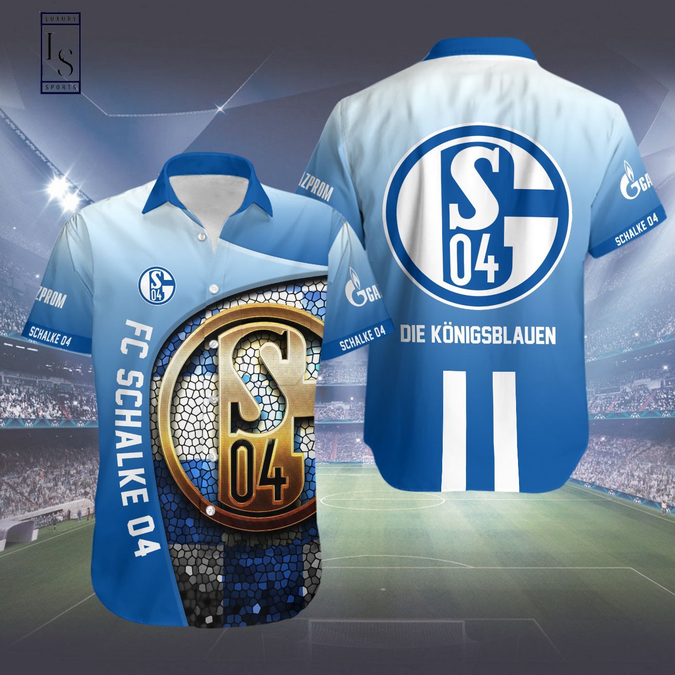 FC Schalke 04 3d Hawaiian shirt