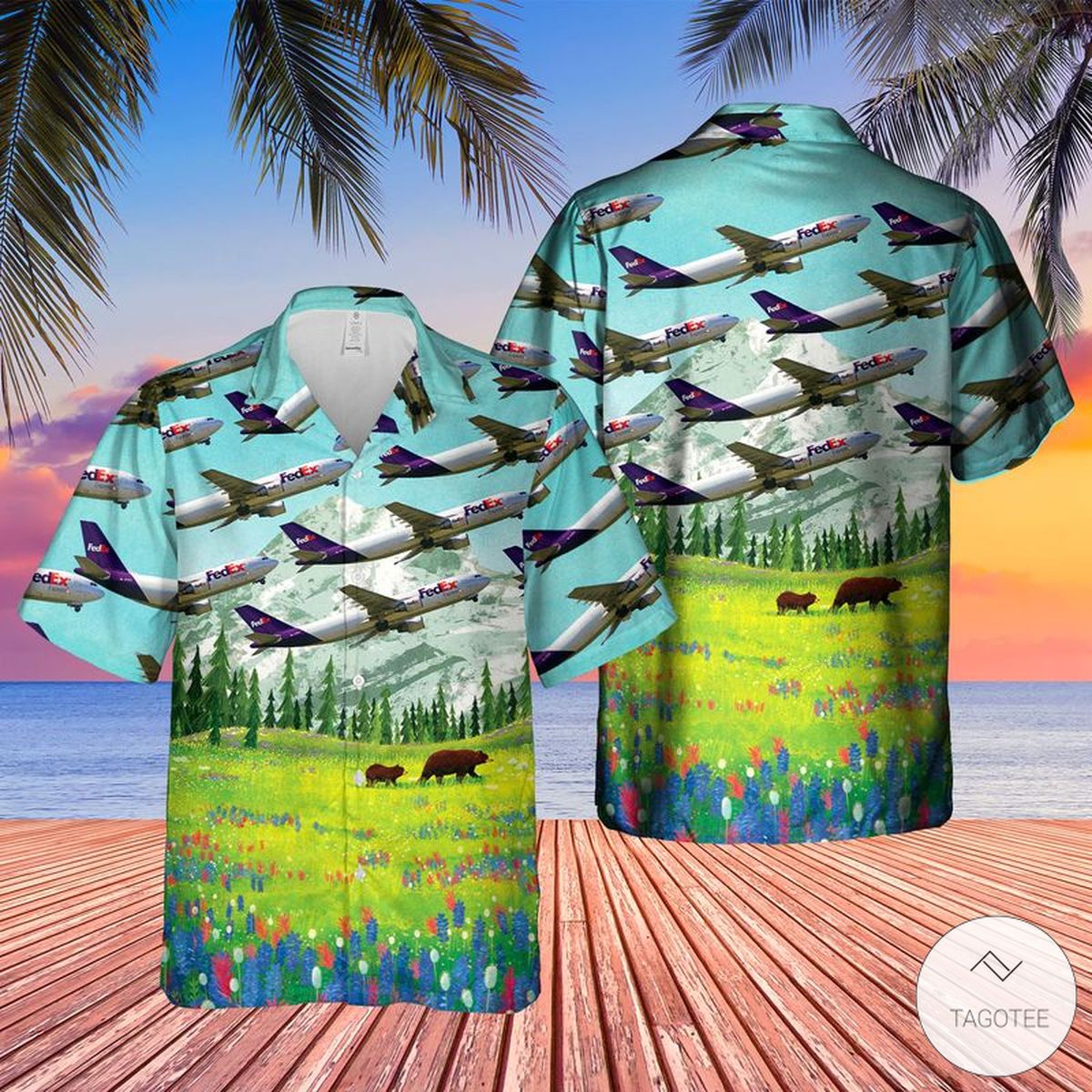 Fedex Express Airbus A300B4 622R Hawaiian Shirt