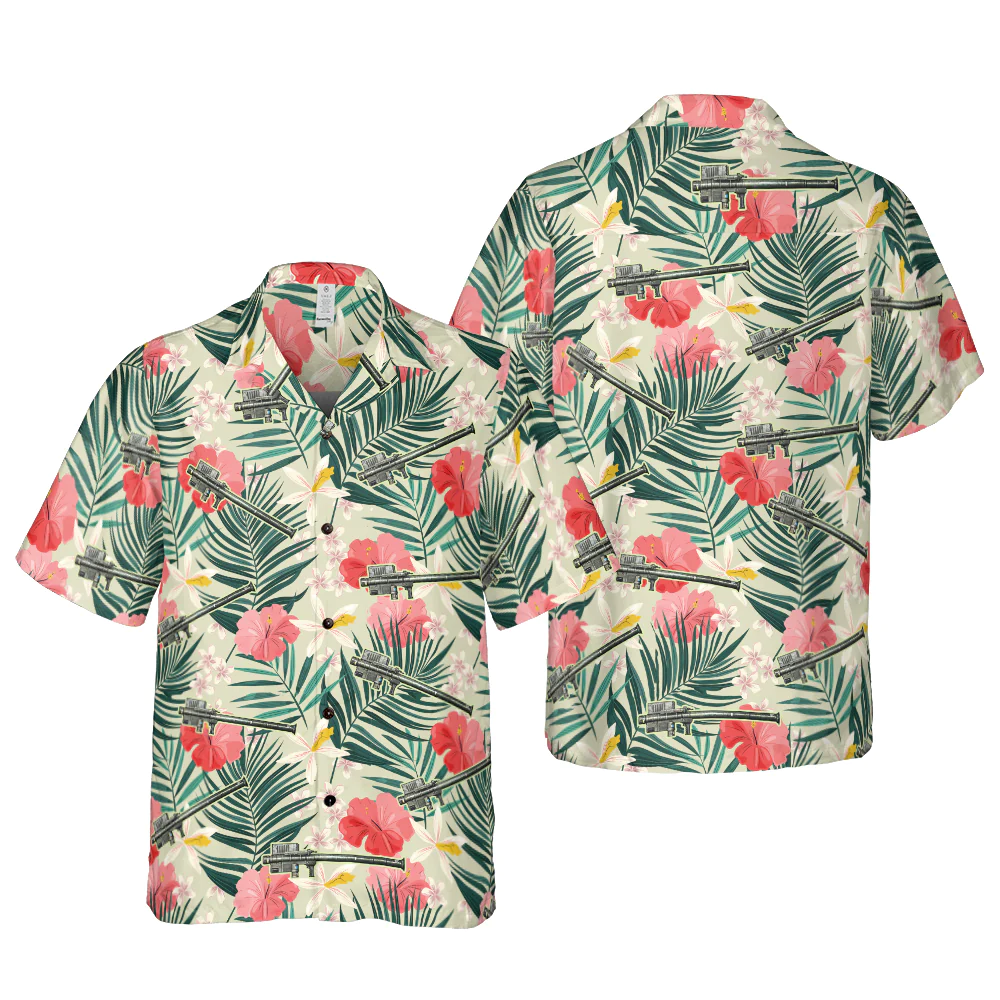 FIM-92 Stinger With Tropical Flowers Hawaiian Shirt Aloha Shirt For Men and Women