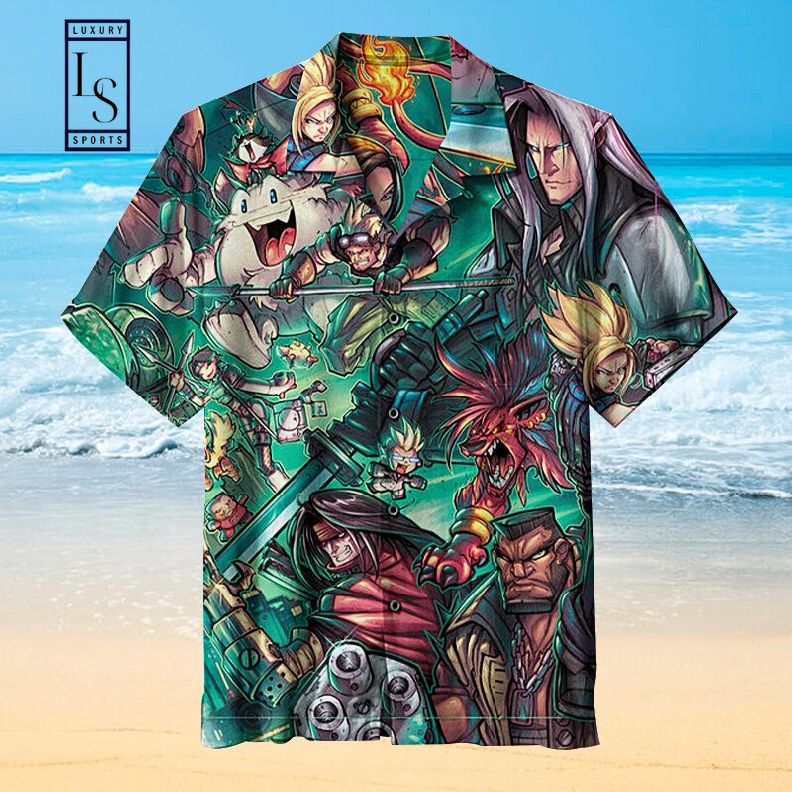 Final Fantasy Comic Book Hawaiian Shirt