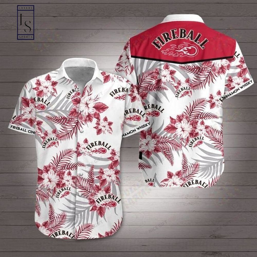 Fireball Whisky Island 3D Hawaiian Shirt