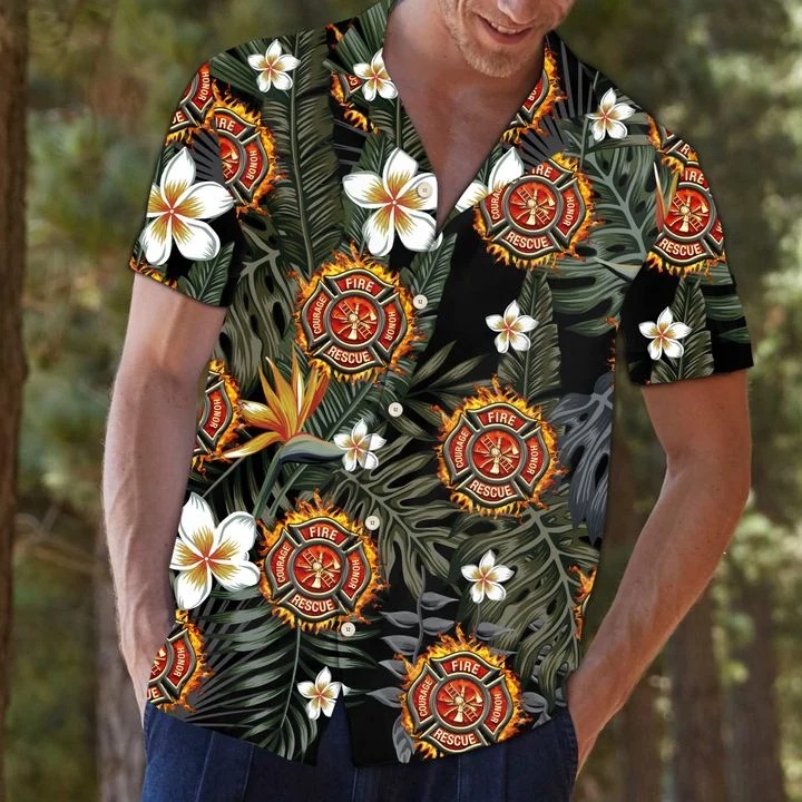 Firefighter Tropical Hawaiian Shirt 140720