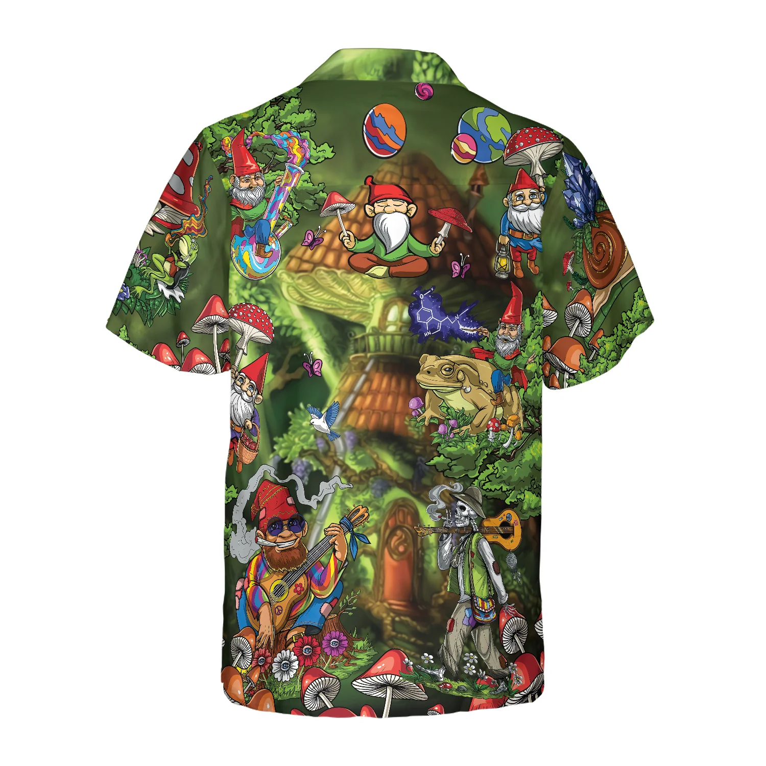 Gnome Hippie Hawaiian Shirt Aloha Shirt For Men and Women - HomeFavo