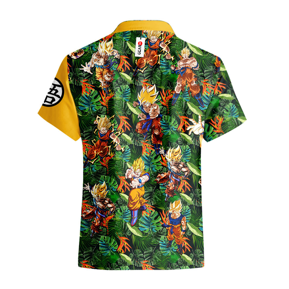 Goku Super Saiyan Hawaiian Shirts Custom Anime Merch Clothes For Men ...
