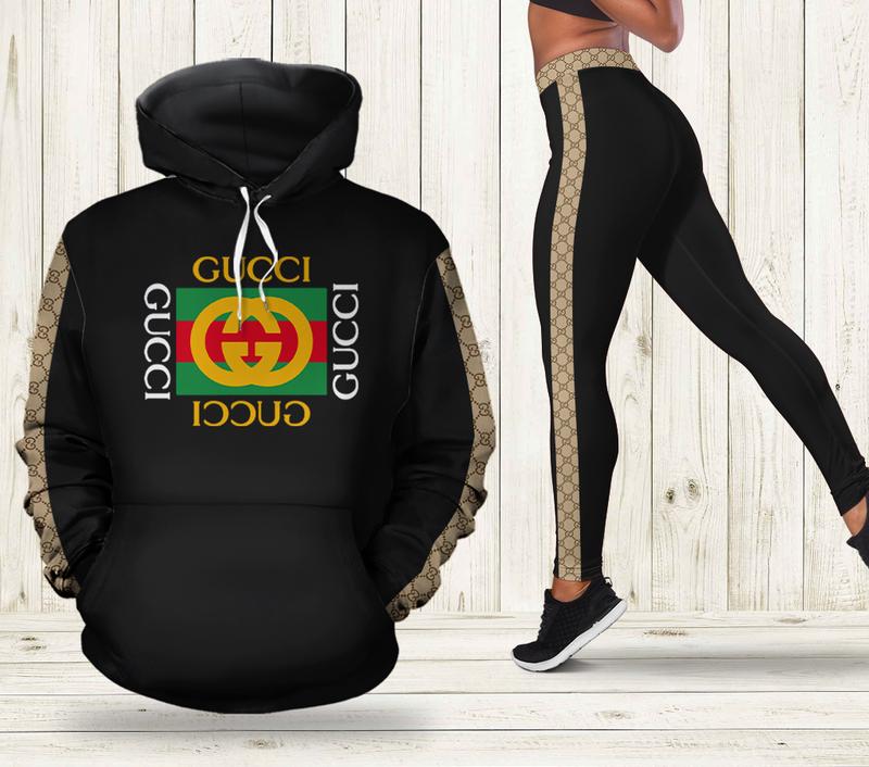 Gucci Black Stripe Hoodie Leggings Luxury Brand Clothing Clothes Outfit ...