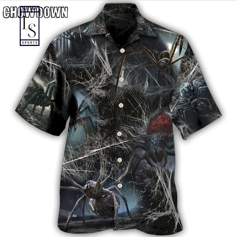 Halloween Hawaiian Shirt Halloween Spider Dark Scary