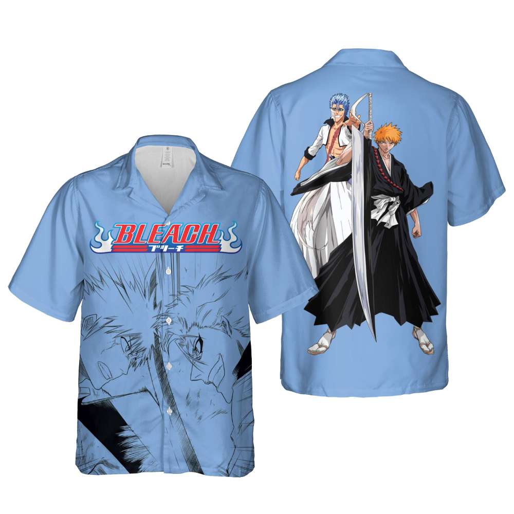 Ichigo And Grimmjow Hawaiian Shirt Bleach Anime Shirt For Men Women Kid ...