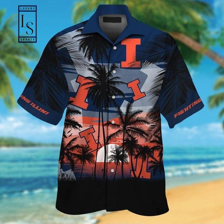 Illinois Fighting Tropical Hawaiian Shirt