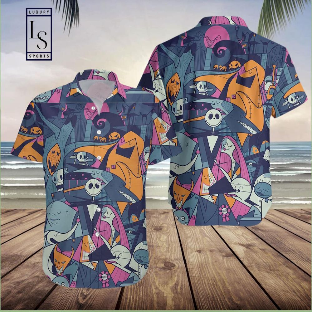 Jack Skellington Tropical Nightmare Before Christmas Halloween Hawaiian Shirt