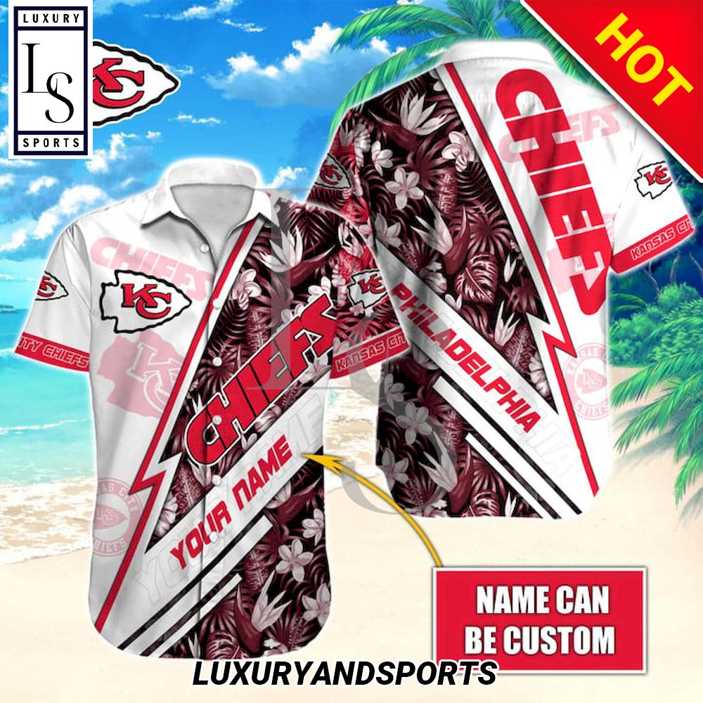 Kansas City Chiefs Aloha Custom Name Hawaiian Shirt