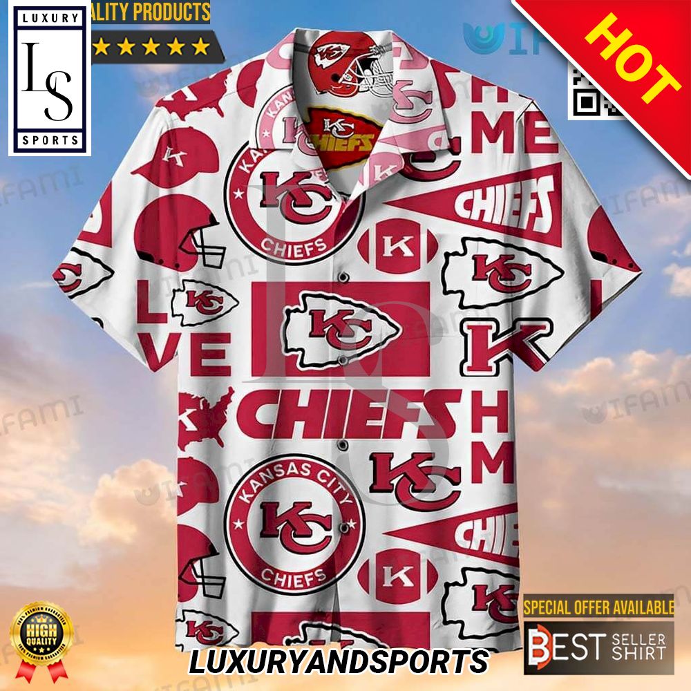 Kansas City Chiefs Love Hat Football Helmet Hawaiian Shirt