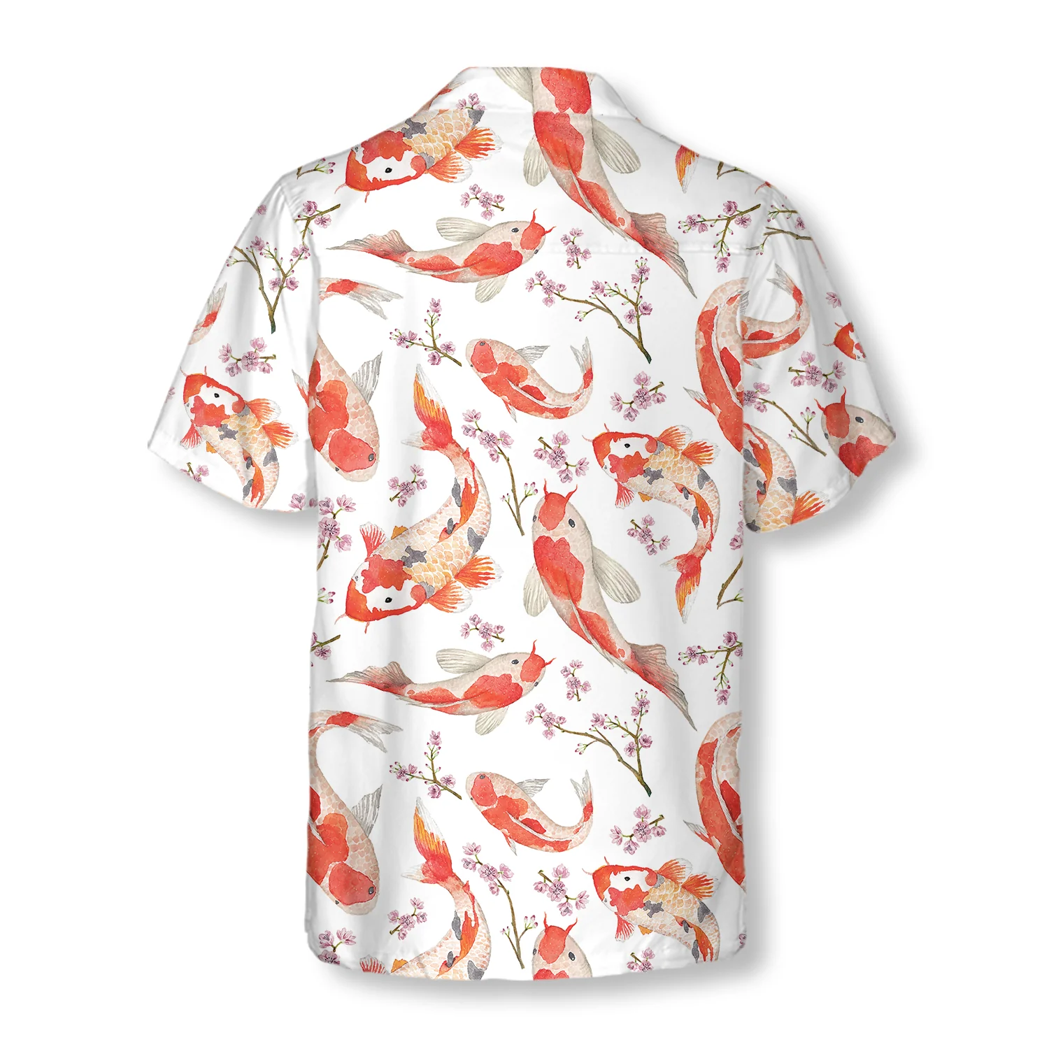 Koi Fish And Cherry Blossom Hawaiian Shirt Aloha Shirt For Men and ...