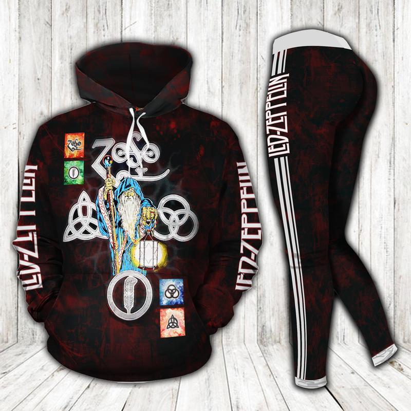 Led Zeppelin Rock Band Hoodie Leggings Clothing Clothes Outfit For ...