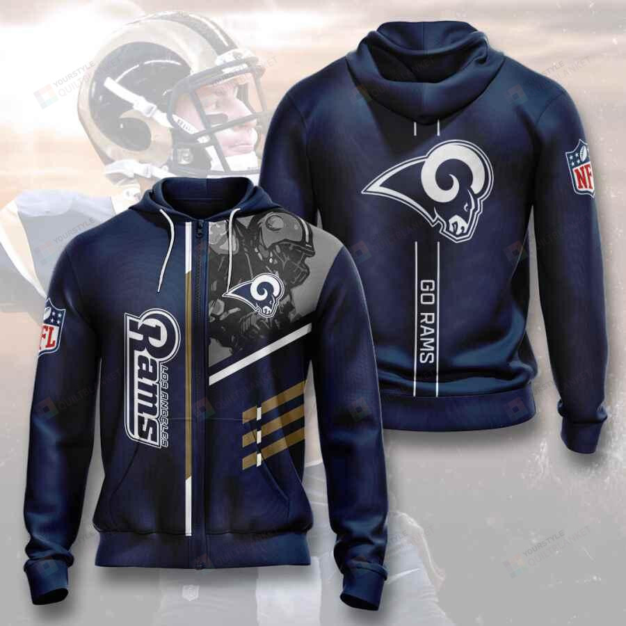 Los Angeles Rams 3D Pullover Hoodie  Zip-up Hoodie HFV13