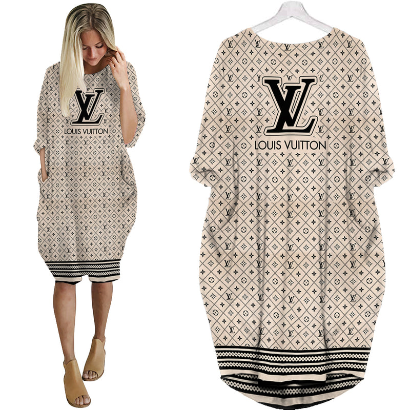 Louis Vuitton Batwing Pocket Dress Lv Luxury Brand Clothing Clothes ...