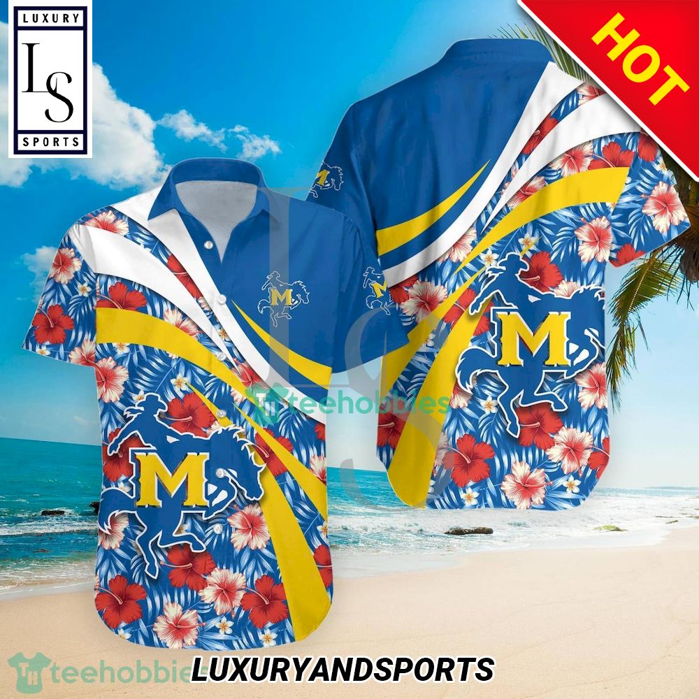 McNeese State Cowboys NCAA Hibiscus Tropical Flower Hawaiian Shirt