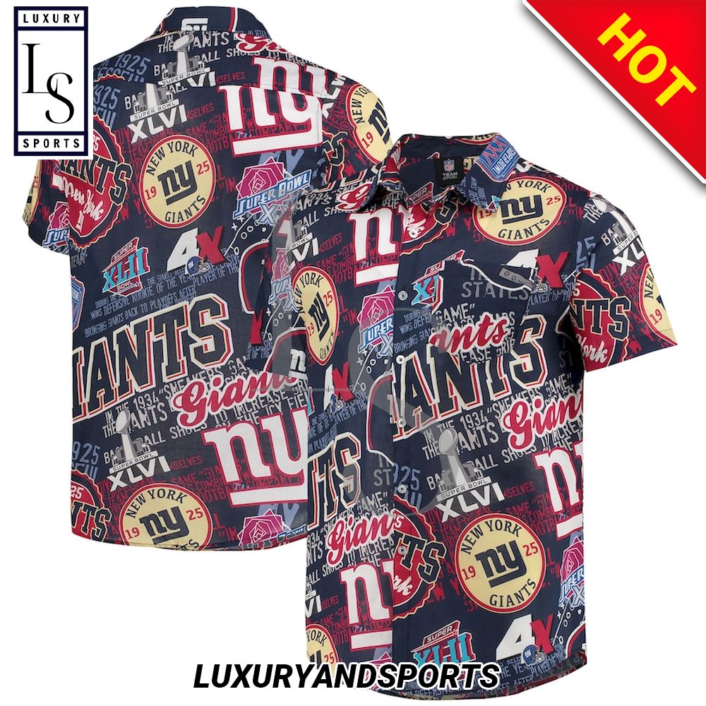 New York Giants Super Bowl Hawaiian Shirt