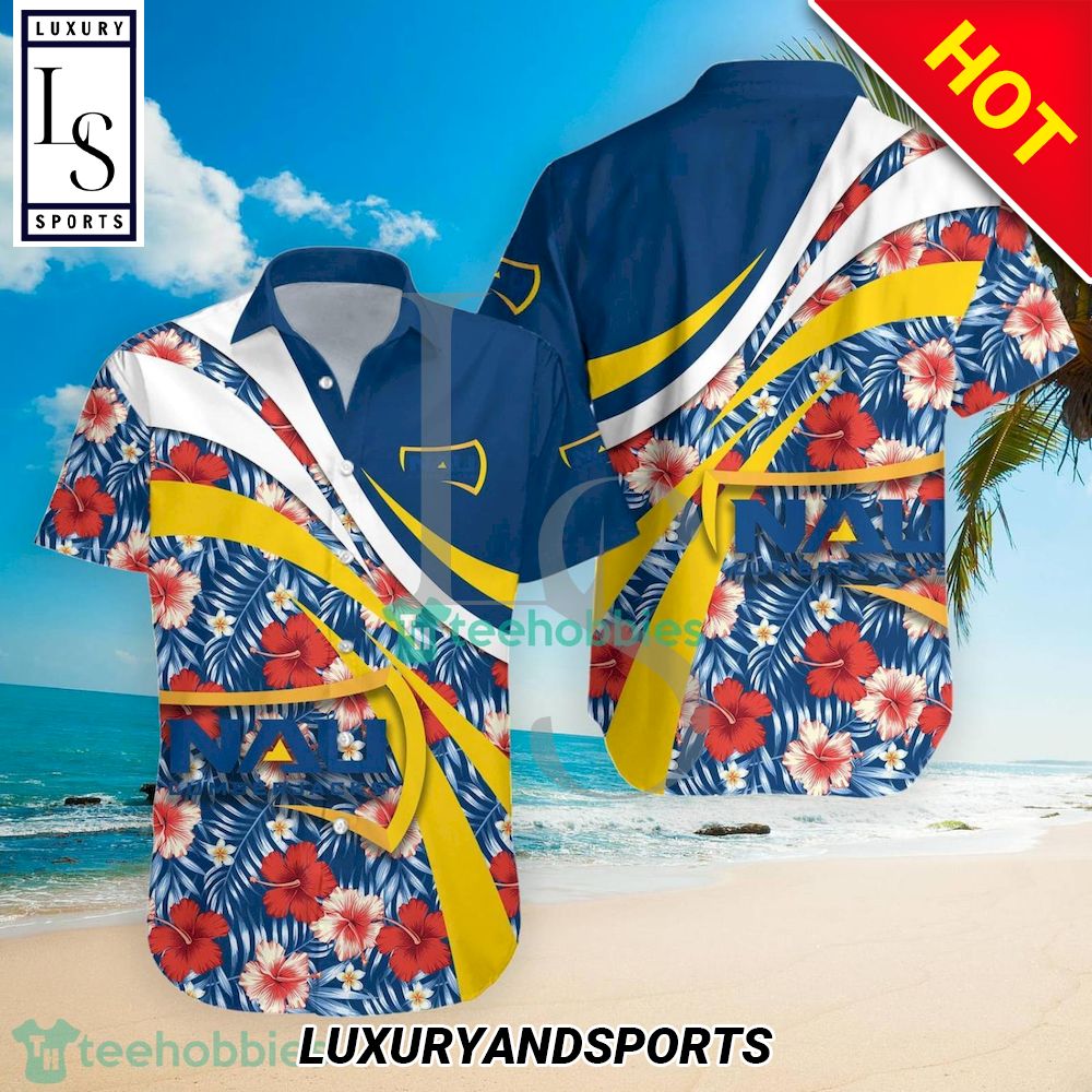 Northern Arizona Lumberjacks NCAA Hibiscus Tropical Flower Hawaiian Shirt