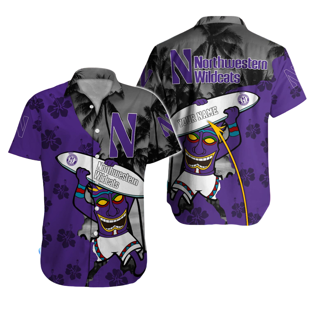 Northwestern Wildcats NCAA Hawaiian Shirt Custom Hawaii Shirt For Men Women Kid Gift for Fans