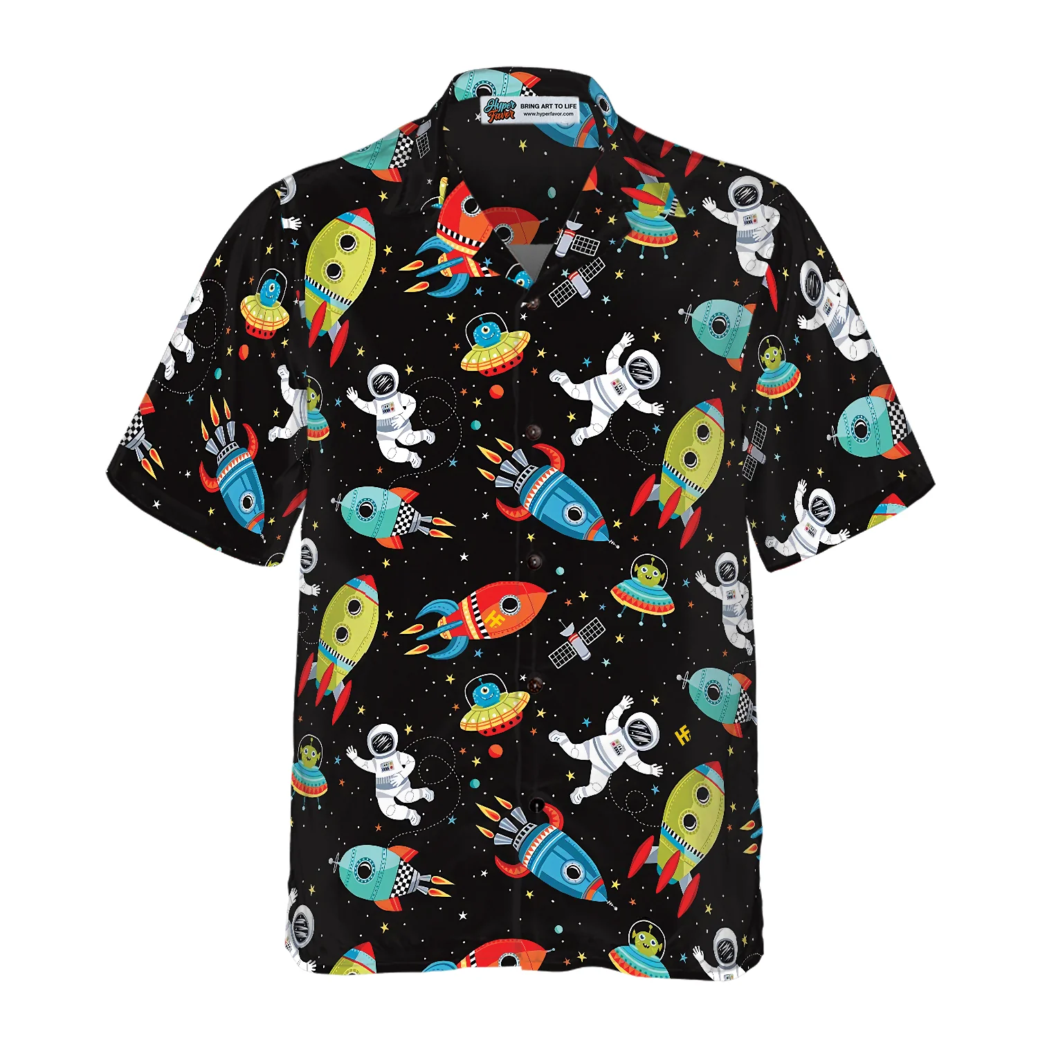 Outer Space Astronaut Cute Hawaiian Shirt Aloha Shirt For Men and Women ...