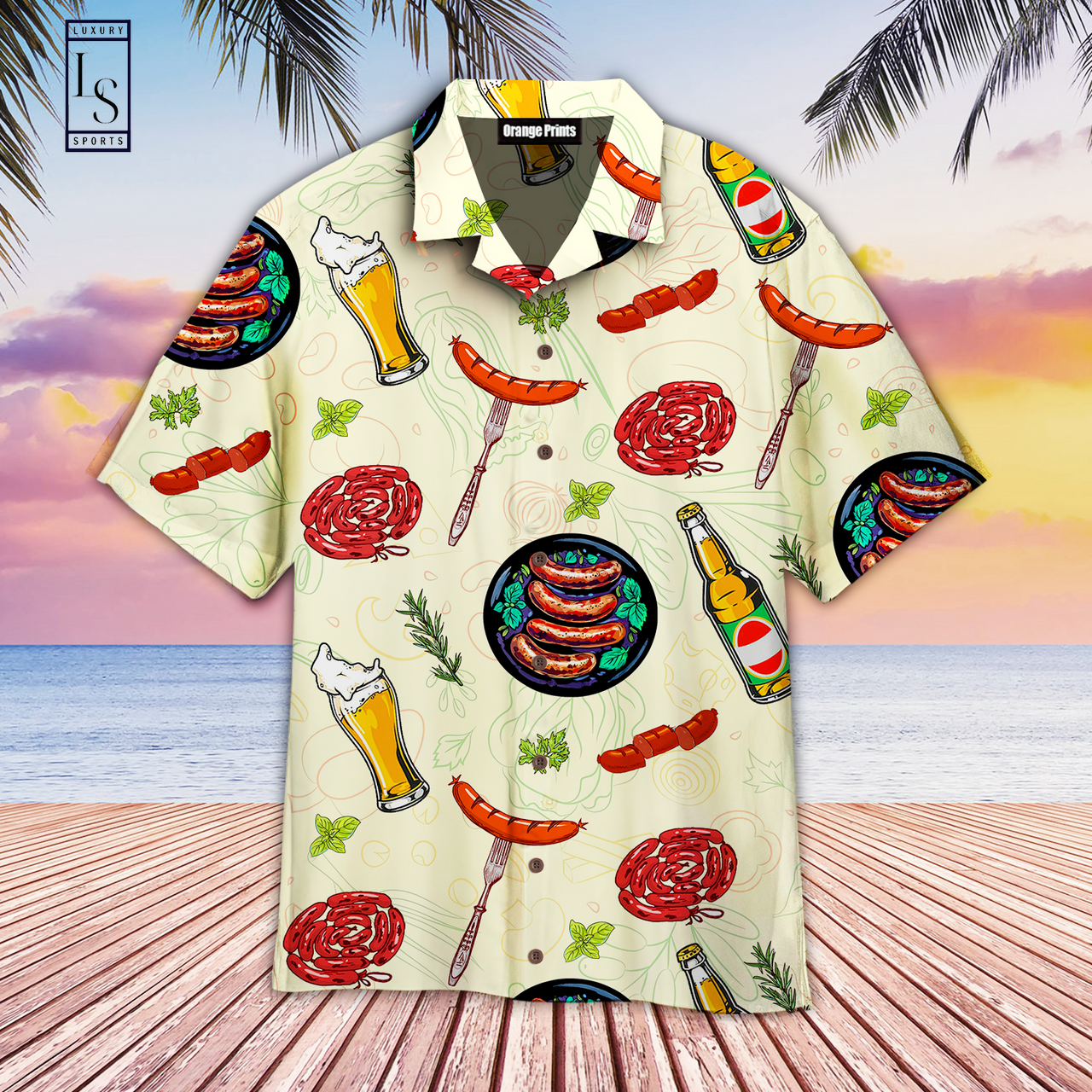 Party Food In Hawaiian Shirt