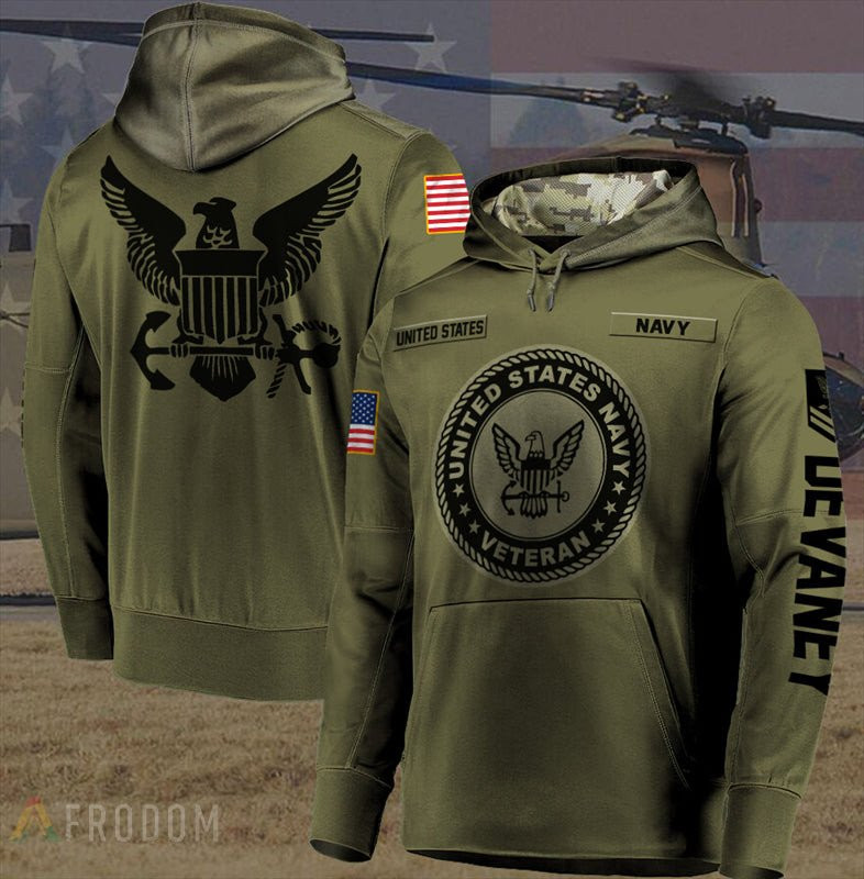 Personalized Basic US Navy Hoodie - HomeFavo