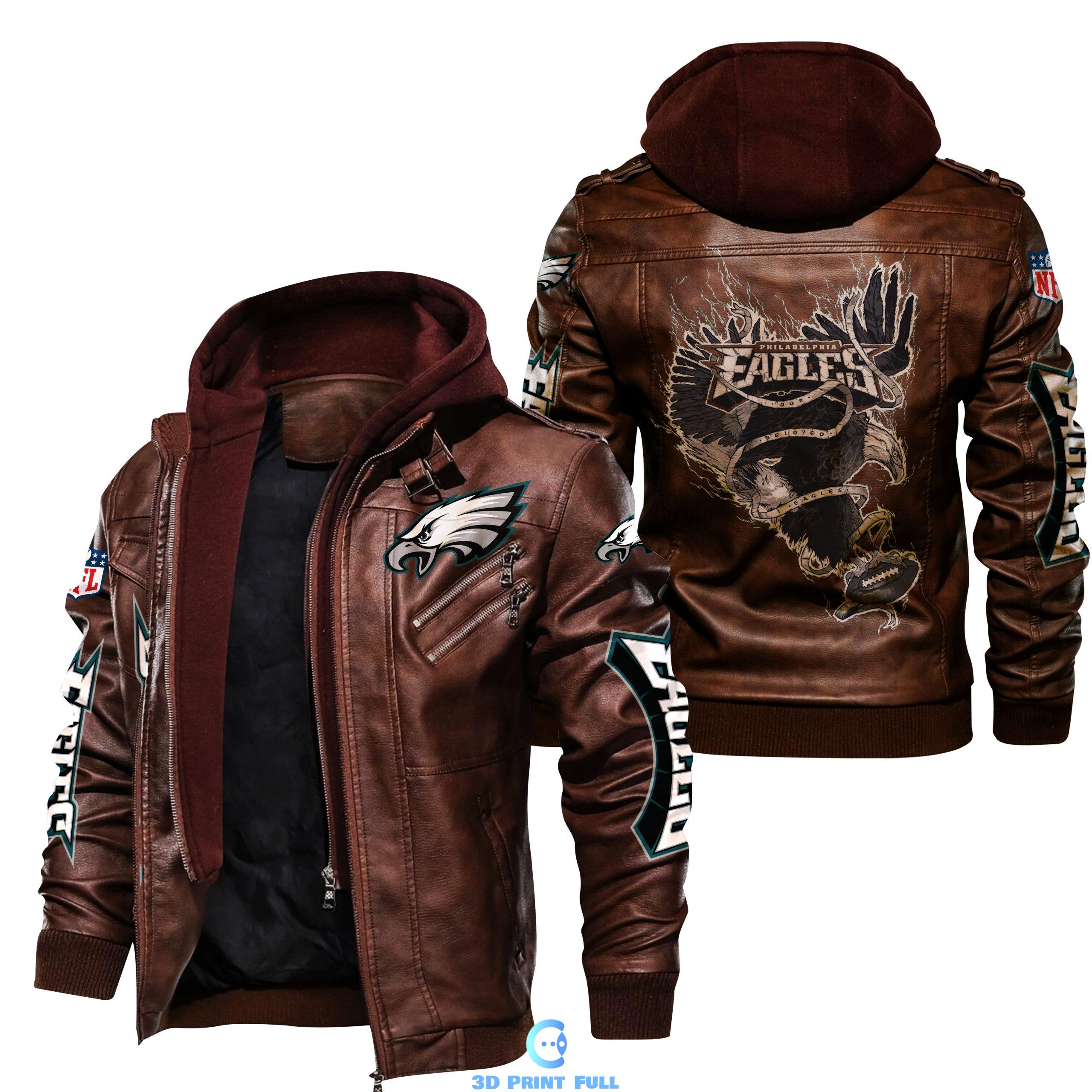 Philadelphia Eagles Nfl Leather Jacket Gift For Fan - HomeFavo