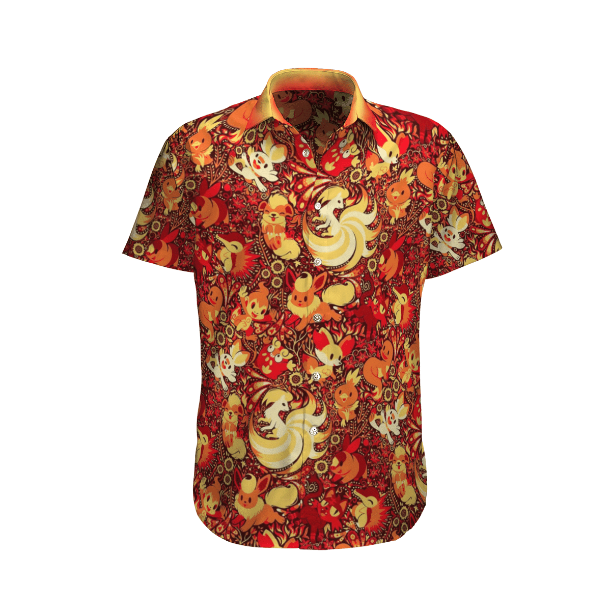 Pokemon Red Color Hawaii Shirt Aloha Shirt For Men Women Kid - HomeFavo