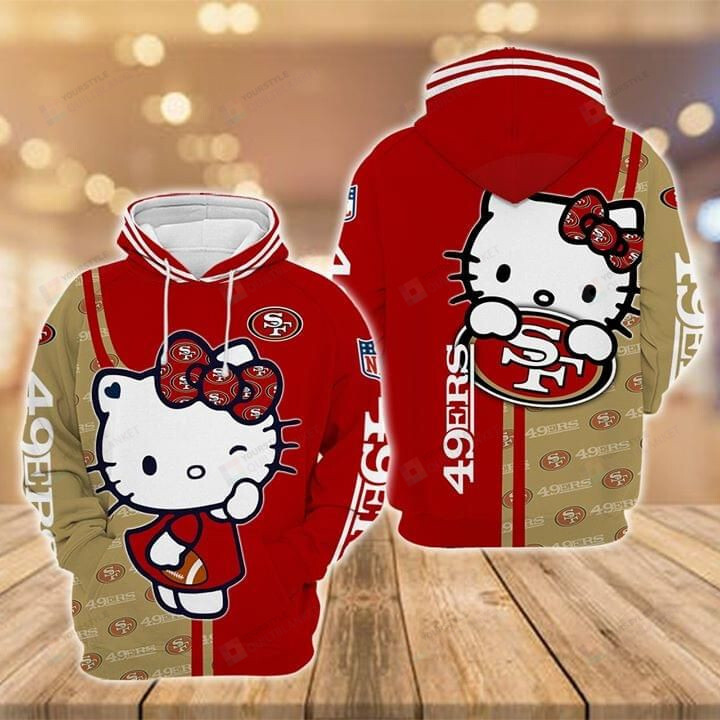 San Francisco 49ers Hello Kitty 3D Pullover Hoodie, Zip-up Hoodie ...