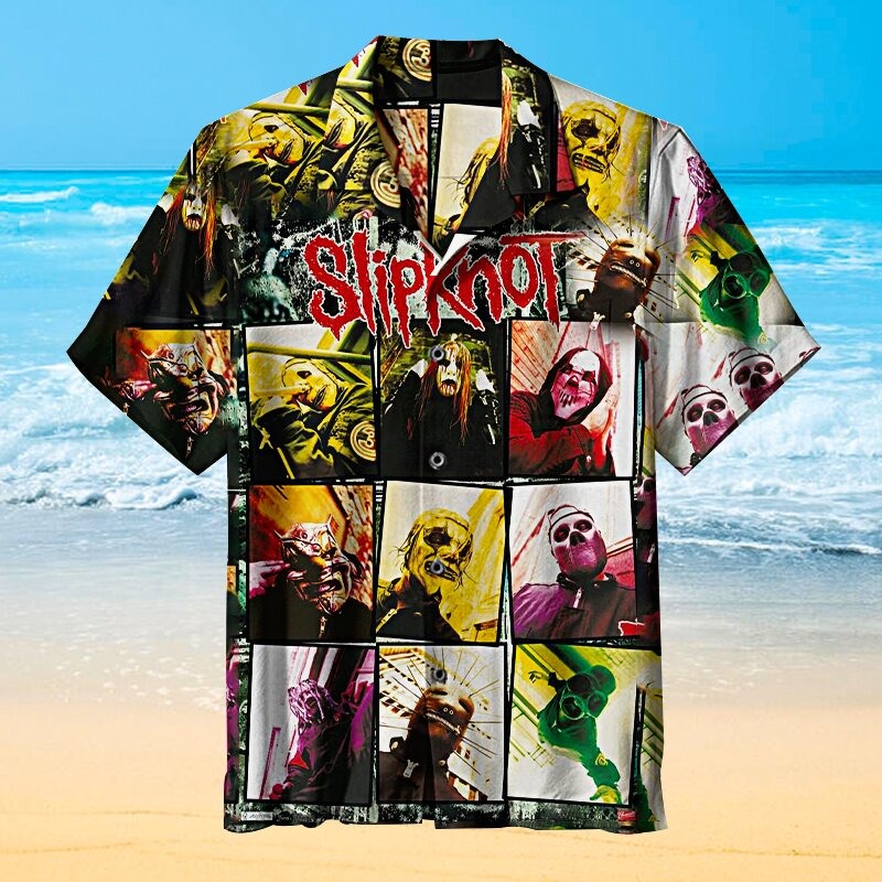 Slipknot Short Sleeve Hawaiian Shirt 290721 - HomeFavo