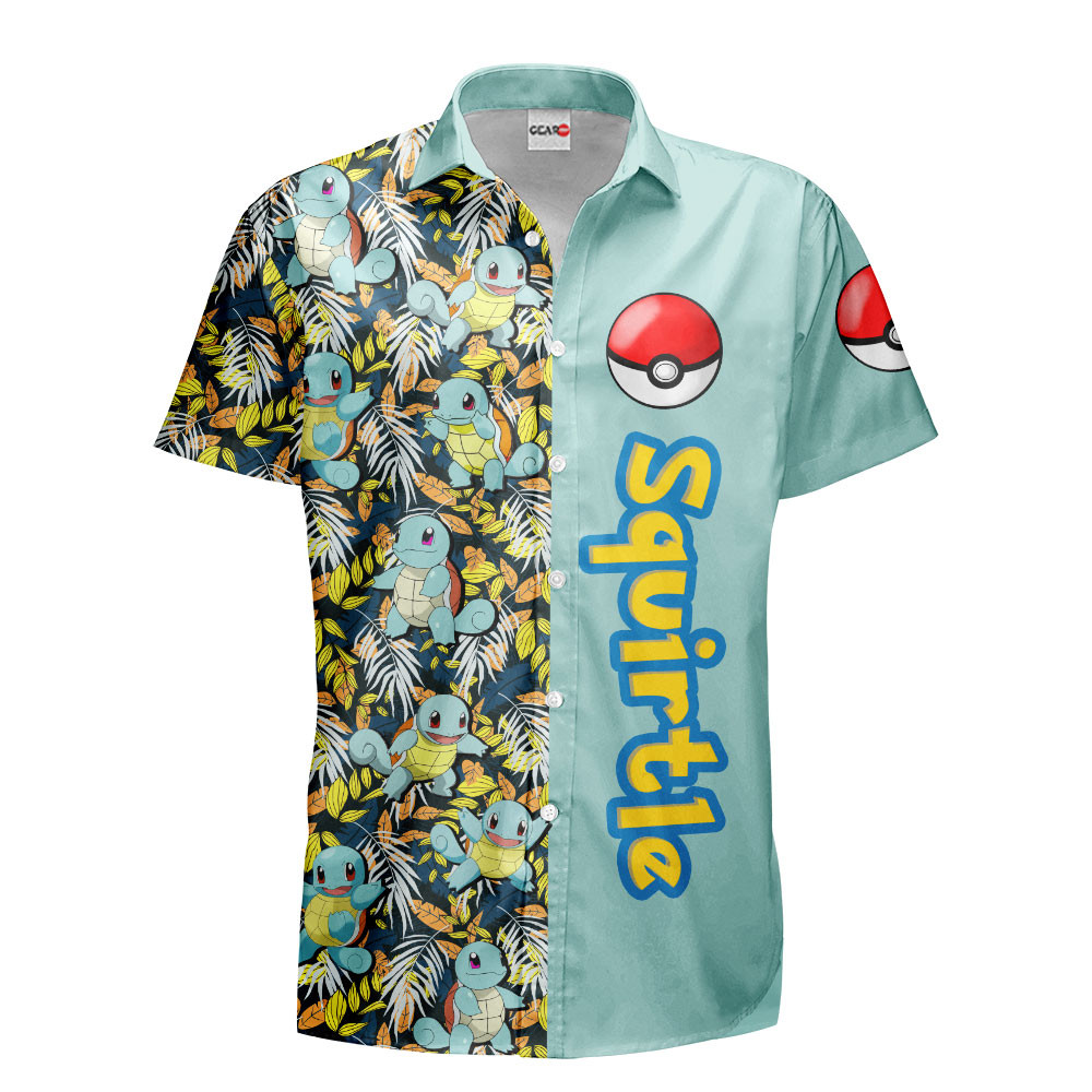 Squirtle Hawaiian Shirts Custom Anime Merch Clothes For Men Women Kid ...