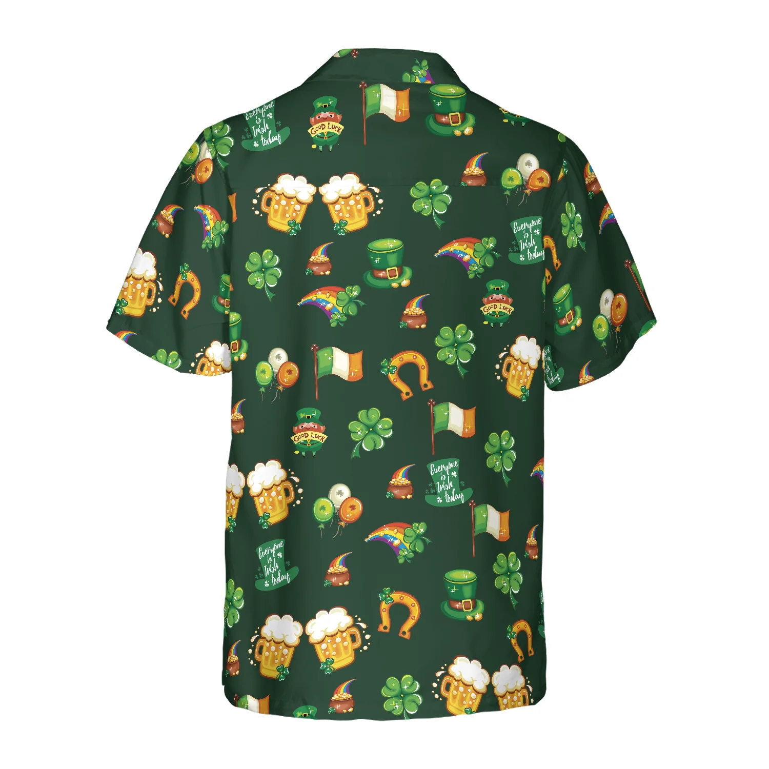 St Patricks Day Symbol Seamless Pattern Hawaiian Shirt Aloha Shirt For ...