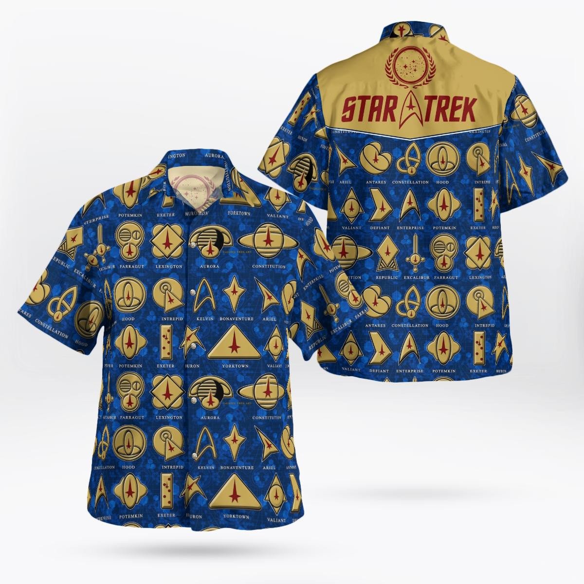 Star Trek Blue Hawaiian Shirt Aloha Shirt For Men Women Kid