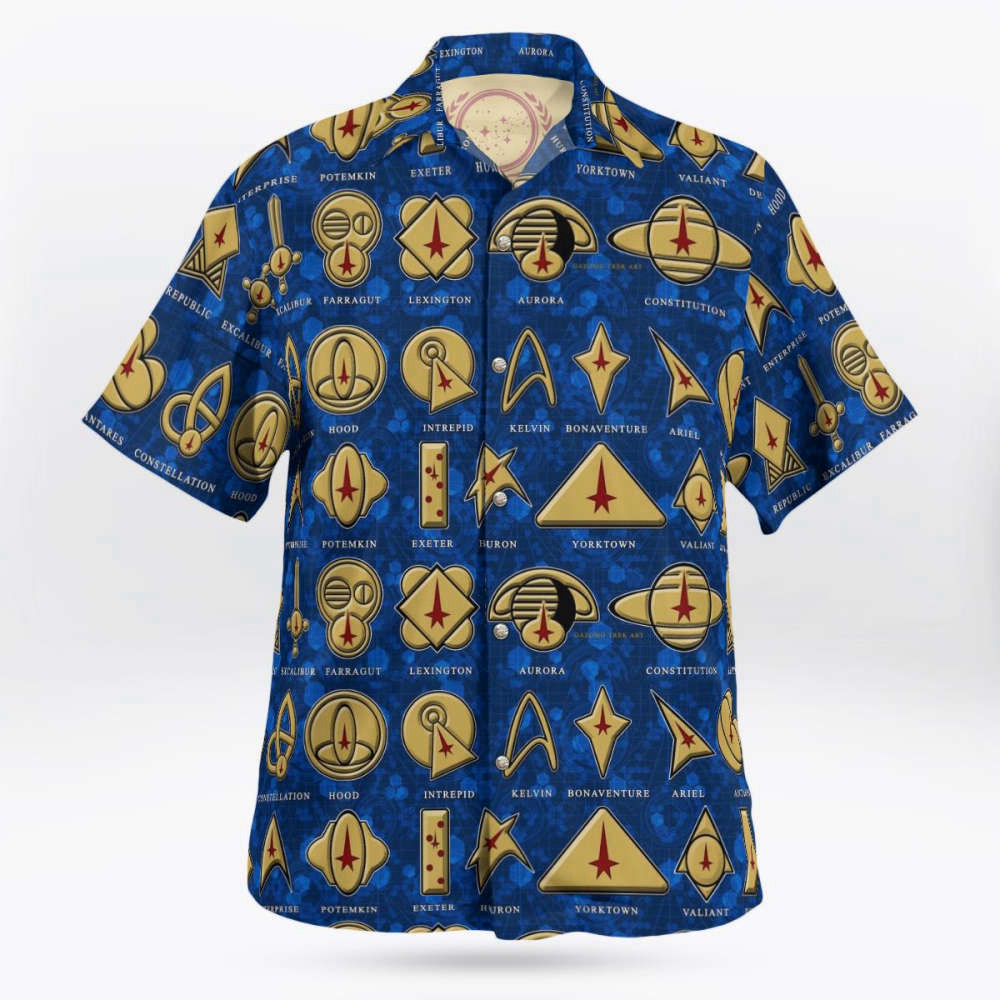 Star Trek Blue Hawaiian Shirt Summer Aloha Shirt For Men Women Kid ...