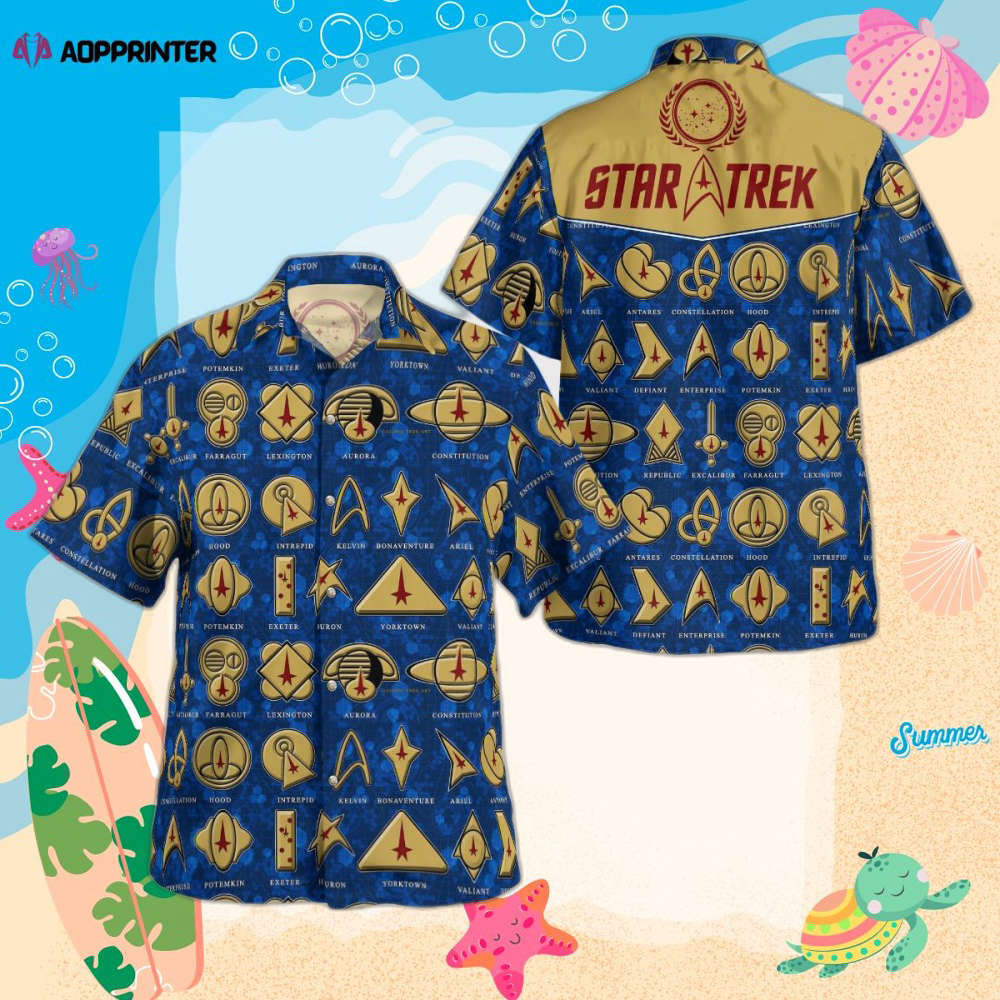 Star Trek Blue Hawaiian Shirt Summer Aloha Shirt For Men Women Kid ...