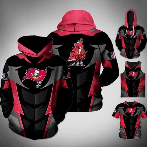 Tampa Bay Buccaneers Pullover And Zippered Hoodies Custom 3d Tampa Bay Buccaneers Graphic 2921