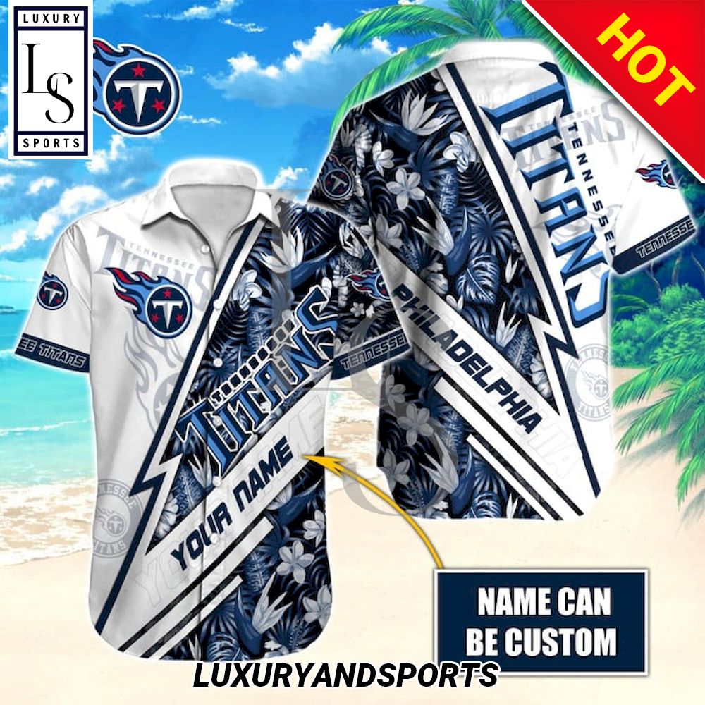 Tennessee Titans Aloha Custom Name Hawaiian Shirt