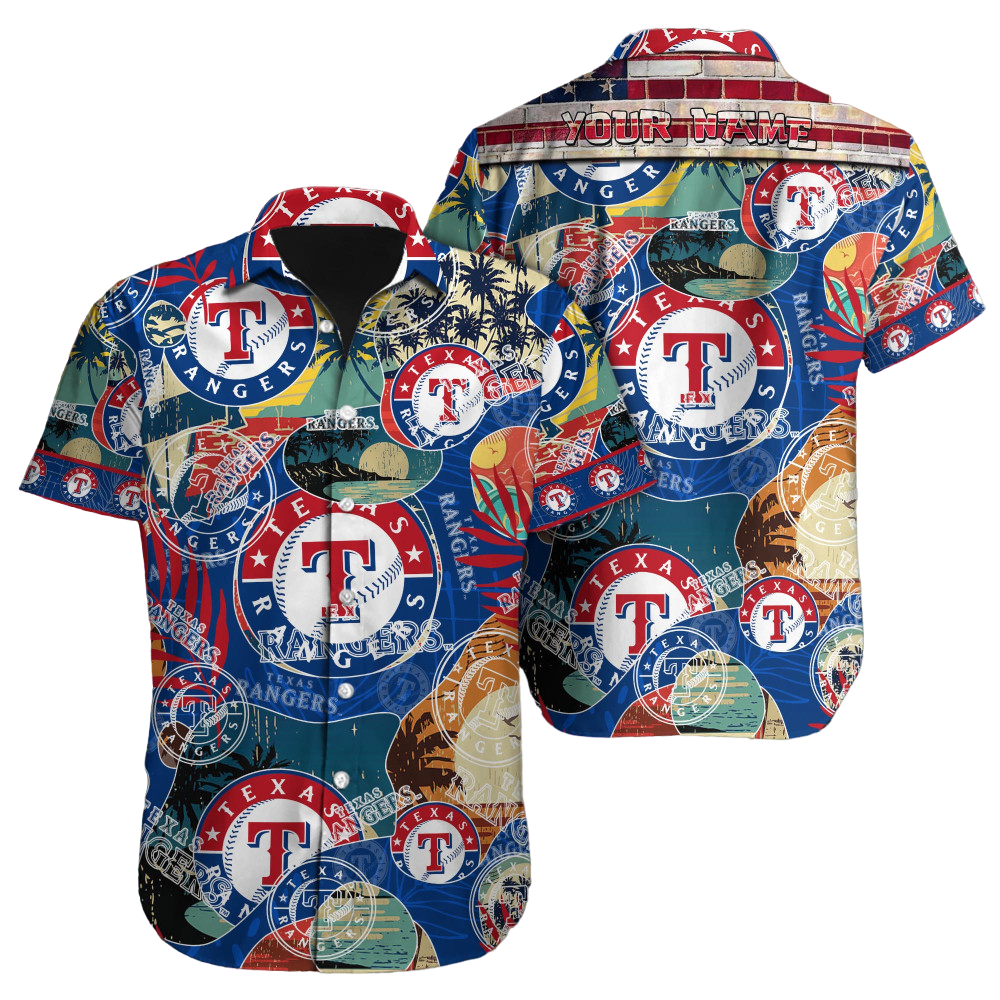 Texas Rangers MLB Custom Hawaiian shirt For Men Women Kid Gift for Fans