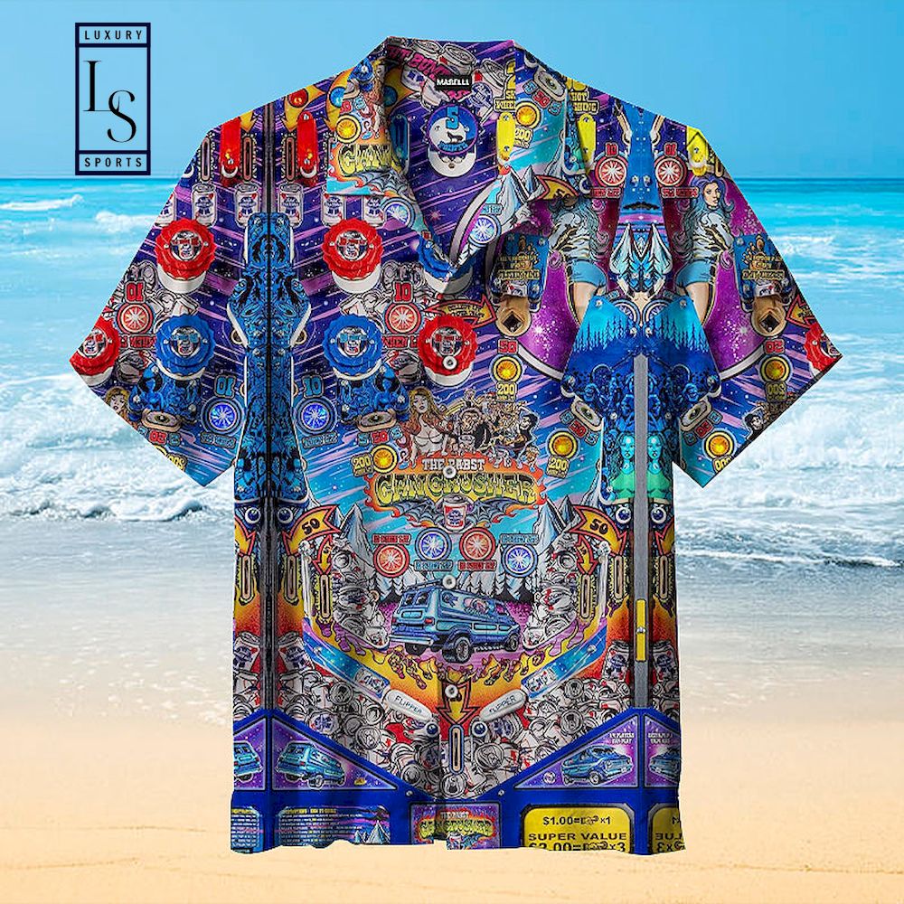 The Pabst Can Crusher Pinball Machine Hawaiian Shirt