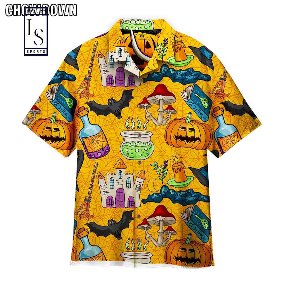 The Witchs Castle Halloween Hawaiian Shirt