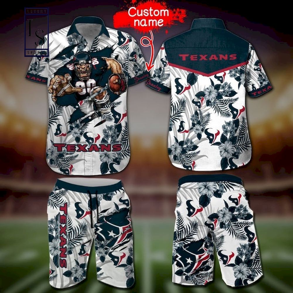 This Is Houston Texans Mascot Hawaiian Shirt And Short