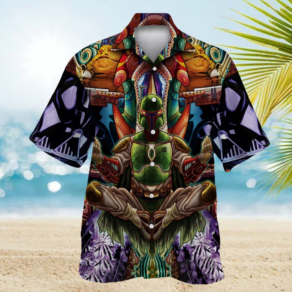 Trippy Boba Fett Hawaiian Shirt - HomeFavo